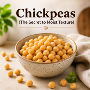 Bowl of chickpeas showing how chickpeas create a moist texture in gluten-free brownies and flourless baking.