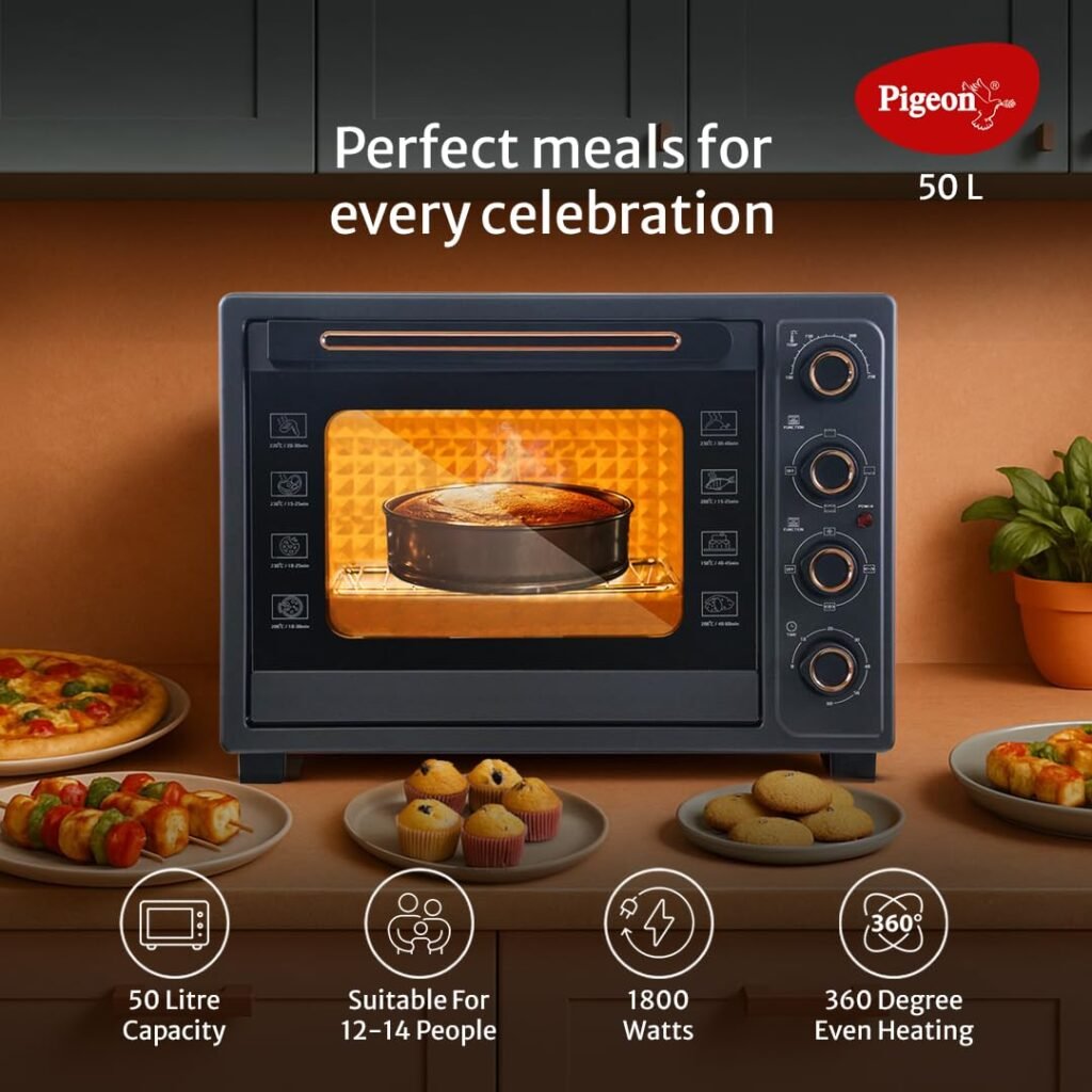 Pigeon 50L OTG oven with adjustable controls for home baking