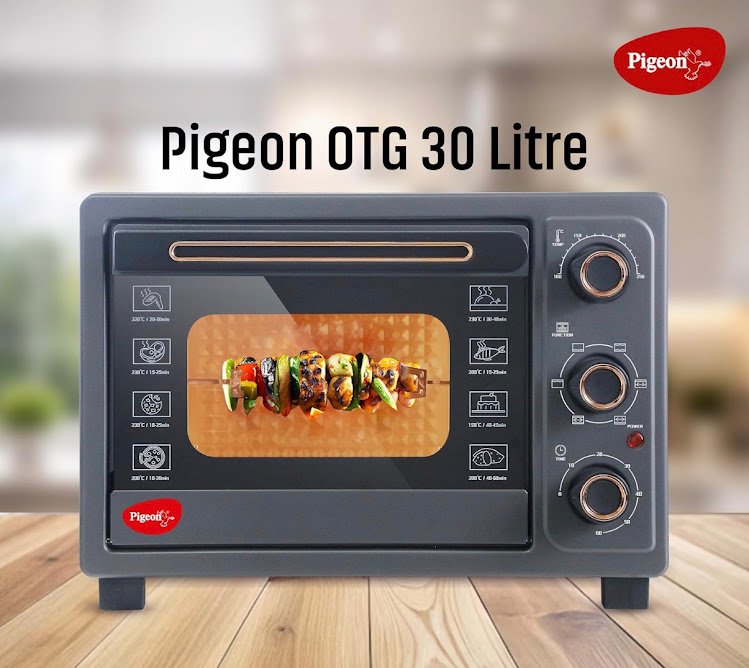 Pigeon OTG oven with temperature, heating function and timer controls