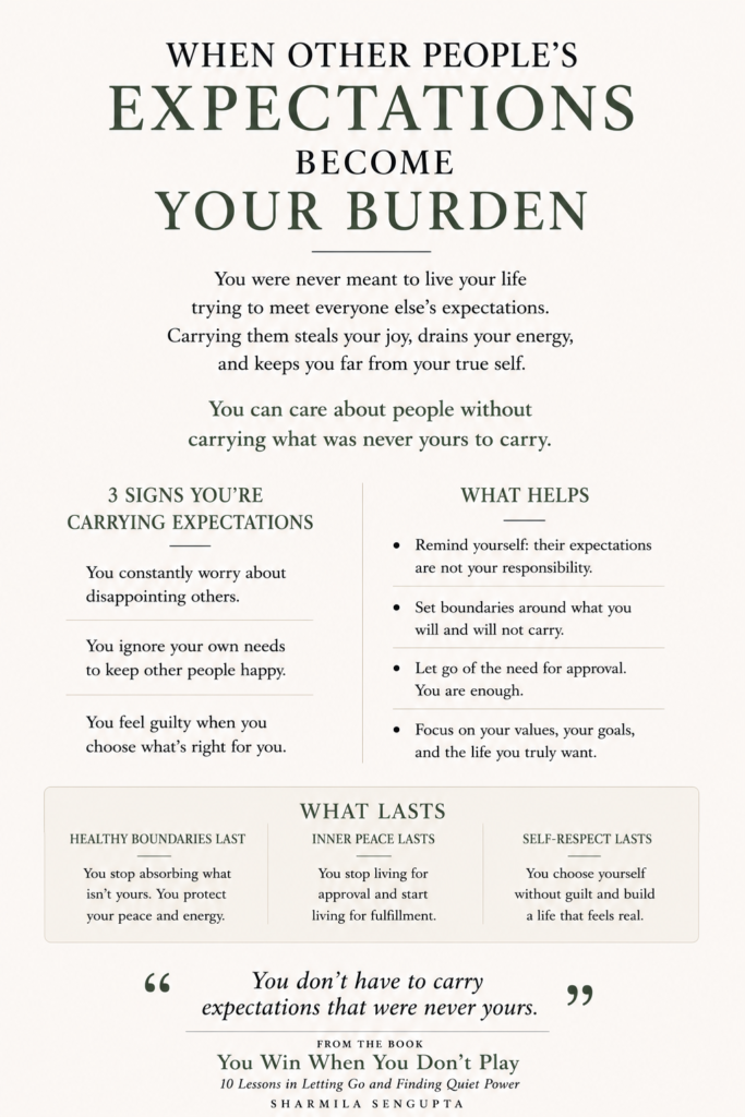 When Other People's Expectations Become Your Burden blog featured image about people-pleasing, approval seeking, emotional exhaustion, self-worth, and healthy boundaries.