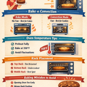 How to use your oven for baking cakes evenly – bake vs convection, temperature and rack placement guide